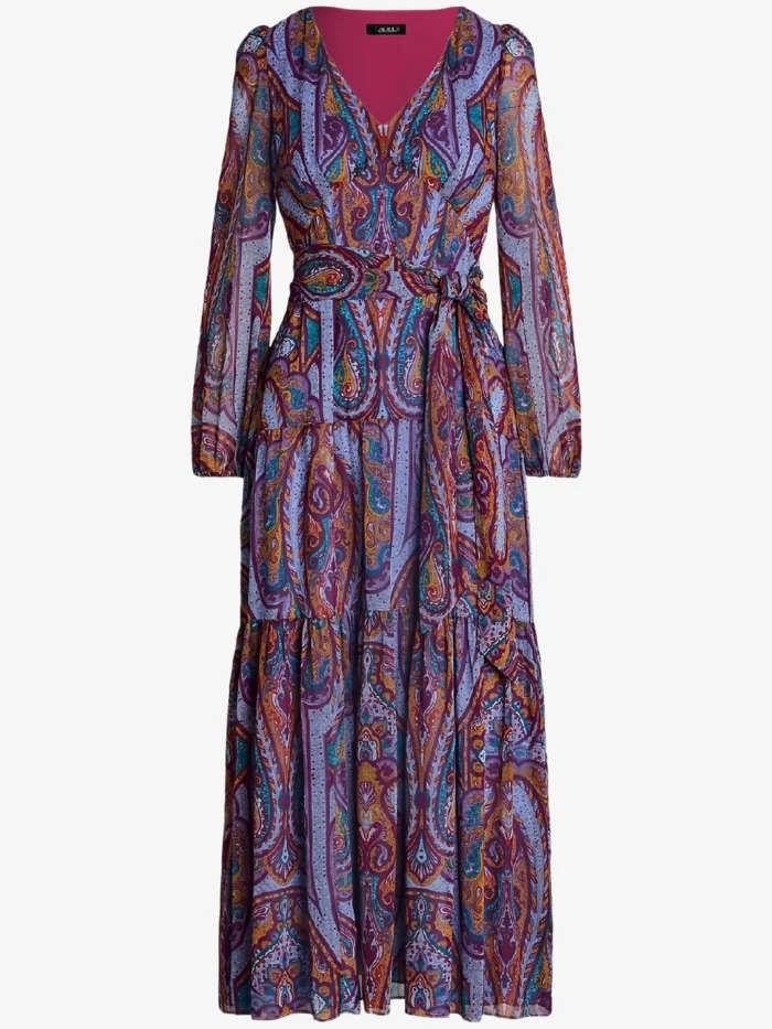 Lauren Ralph Lauren Midi Evening Dress Lilac 250940218001 - Image 2
