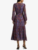 Lauren Ralph Lauren Midi Evening Dress Lilac 250940218001 - Image 4