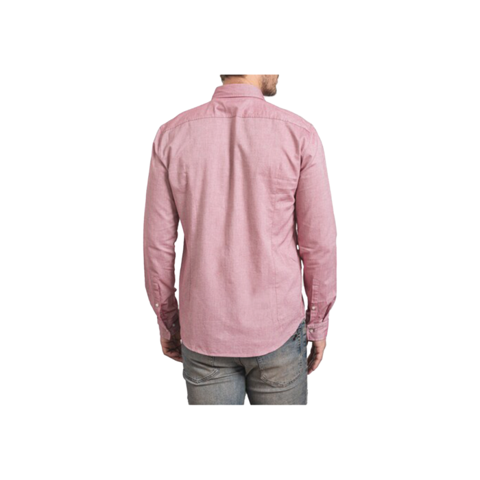 HUGO- Long Sleeved Evito Shirt Dark Red - Image 2