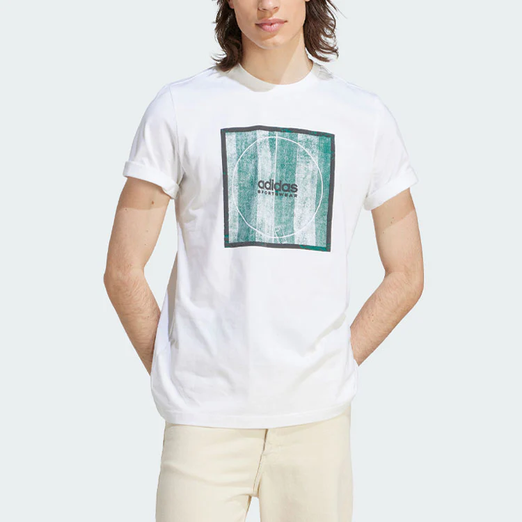AD-T--0296 (4) adidas White Tiro Box Graphic Tee - Image 1