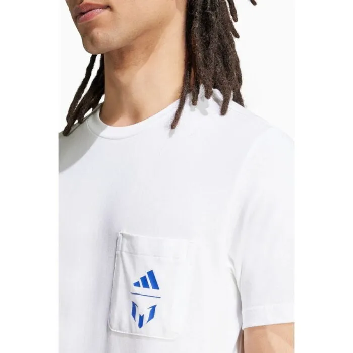 T-Shirt adidas Messi Icon Graphic Tee - White - Image 3