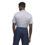 adidas Two-Color Striped Golf Polo Shirt - Image 4
