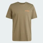 Adidas-Outdoor Terrex T-Shirt With Chest Logo In Olive Green - Image 2