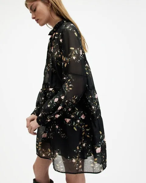 ALLSAINTS Mindy Oversized Oto Floral Mini Dress - Image 2