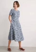 sea salt-Fox Path Indigo Dress