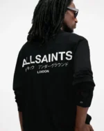 ALLSAINTS- Underground Logo Print Long Sleeve Shirt - Image 5