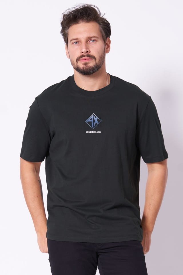 AX-T--0370 (3) Black cotton T-shirt ARMANI EXCHANGE XM000276 AF12308 - Image 1
