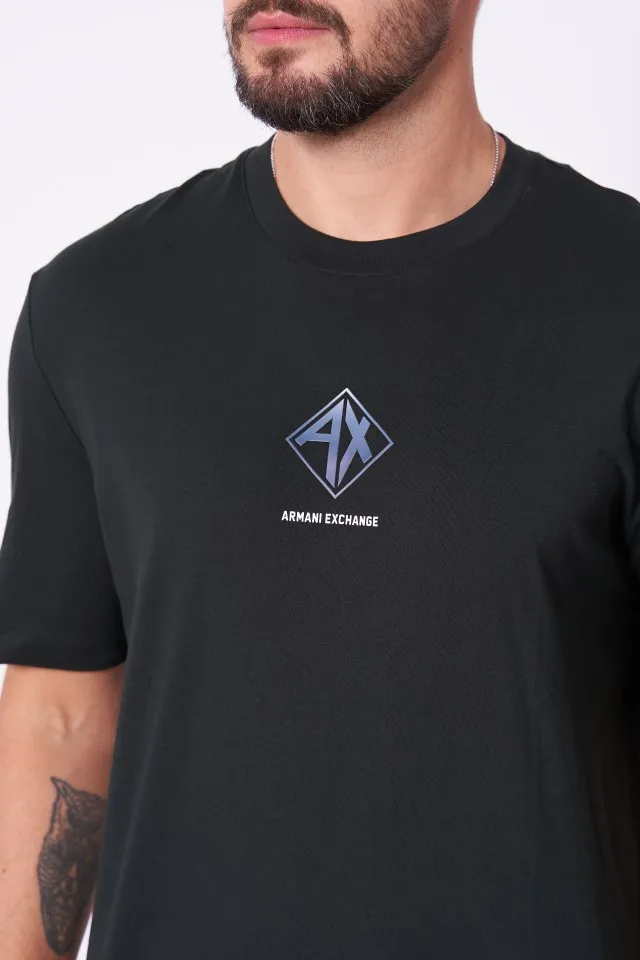 Black cotton T-shirt ARMANI EXCHANGE XM000276 AF12308 - Image 5