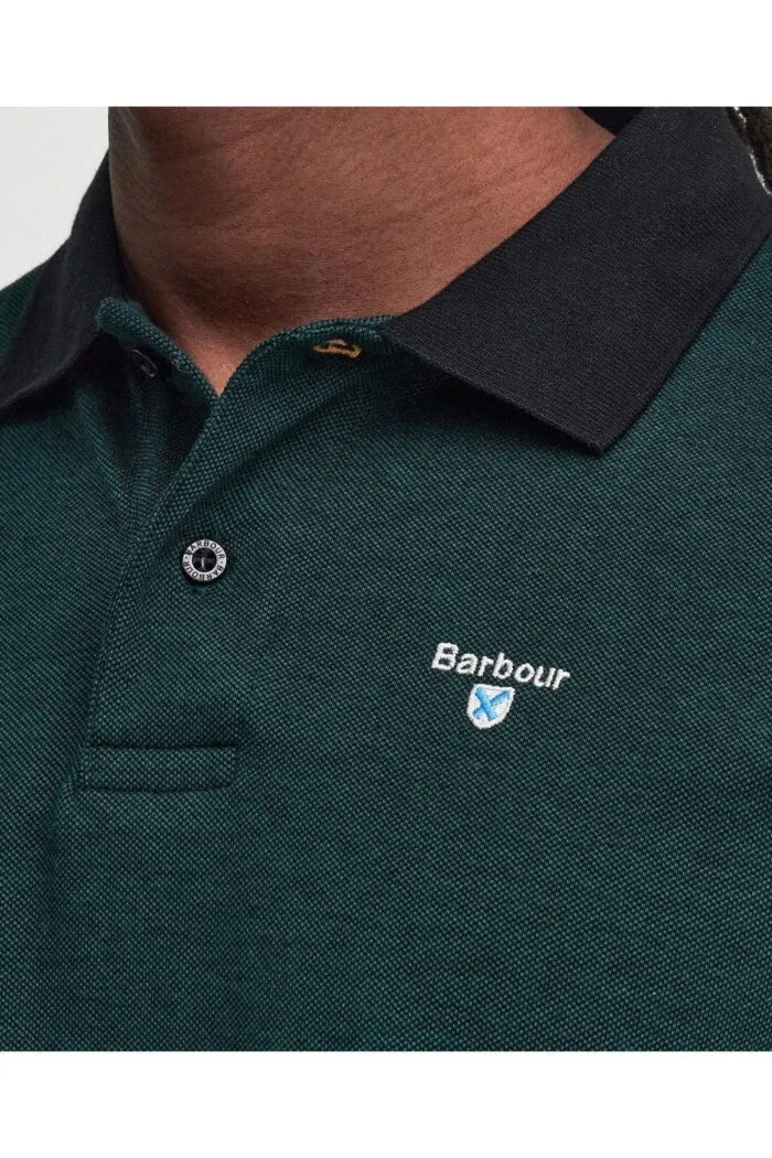 Barbour-Sports Polo Mix Shirt – Evergreen - Image 3