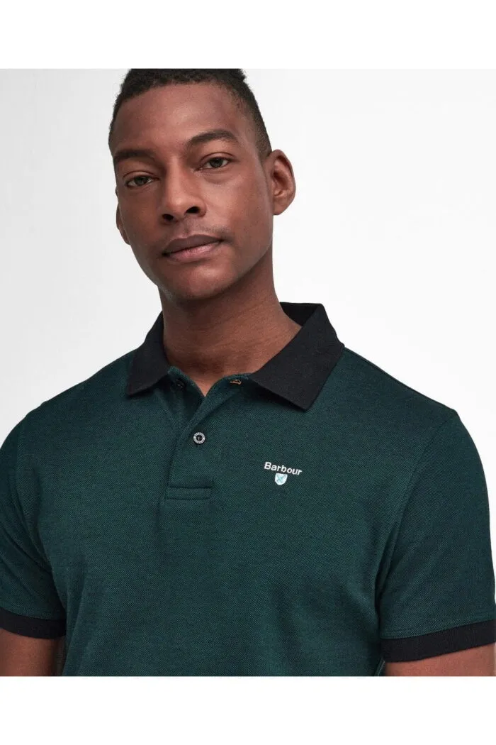 Barbour-Sports Polo Mix Shirt – Evergreen - Image 2