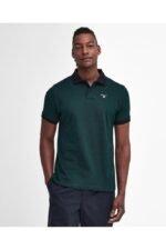 Barbour-Sports Polo Mix Shirt – Evergreen