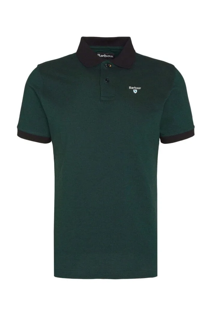 Barbour-Sports Polo Mix Shirt – Evergreen - Image 5