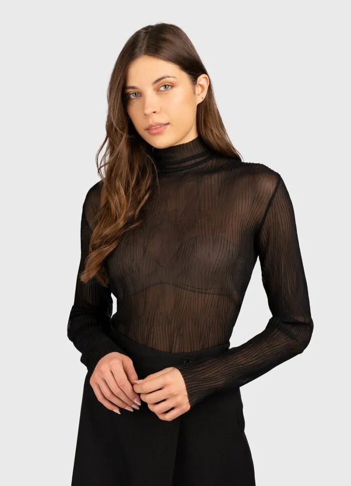 Blouse with sheer effect - Image 2