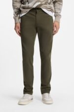 Slim-fit trousers in overdyed stretch satin - Image 2