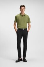 BOSS-Slim-fit trousers in a stretch-cotton blend