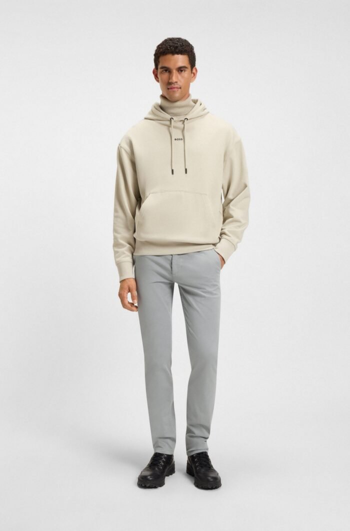 BOSS-Slim-fit trousers in overdyed stretch satin - Image 4