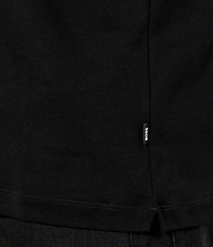 BOSS half-zip interlock-weave Polo Shirt | Black - Image 4