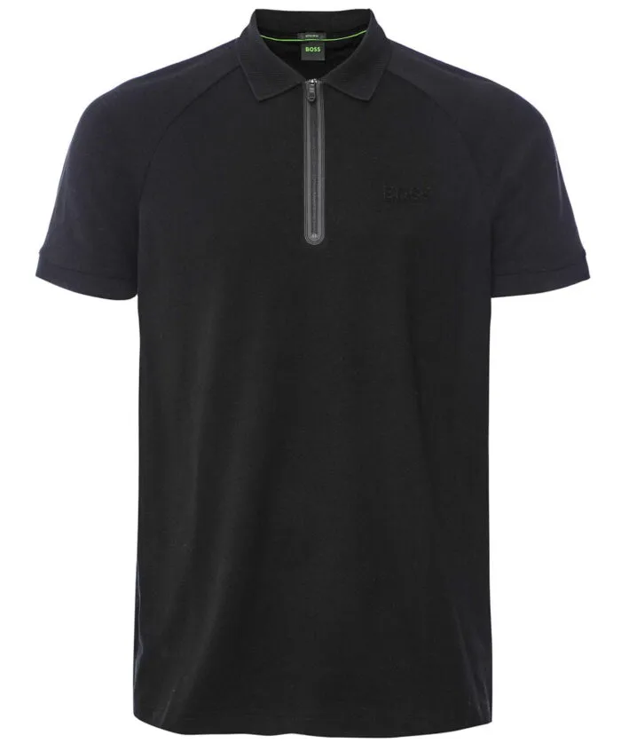 BOSS-Philix Mirror Zip Polo Shirt - Image 3