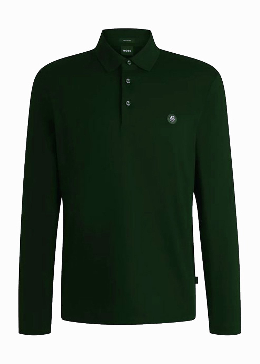 BO-T--0239 (1) BOSS-Men's Long Sleeve Polo Shirt Green50523917-385 - Image 1
