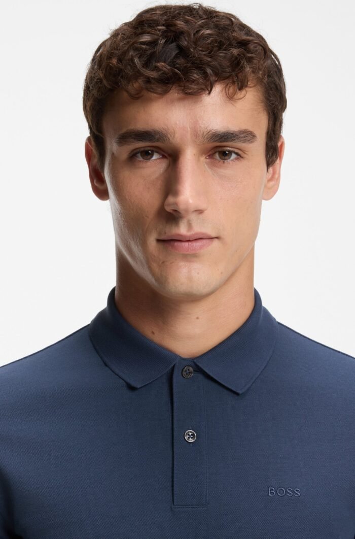 BOSS-Pallas polo shirt in cotton piqué with logo details - Image 3
