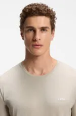 Stretch-cotton T-shirt with embroidered logo - Image 4