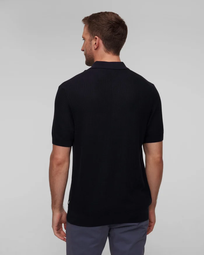 BOSS-Men's navy blue jumper with short sleeves H-Daremo - Image 4