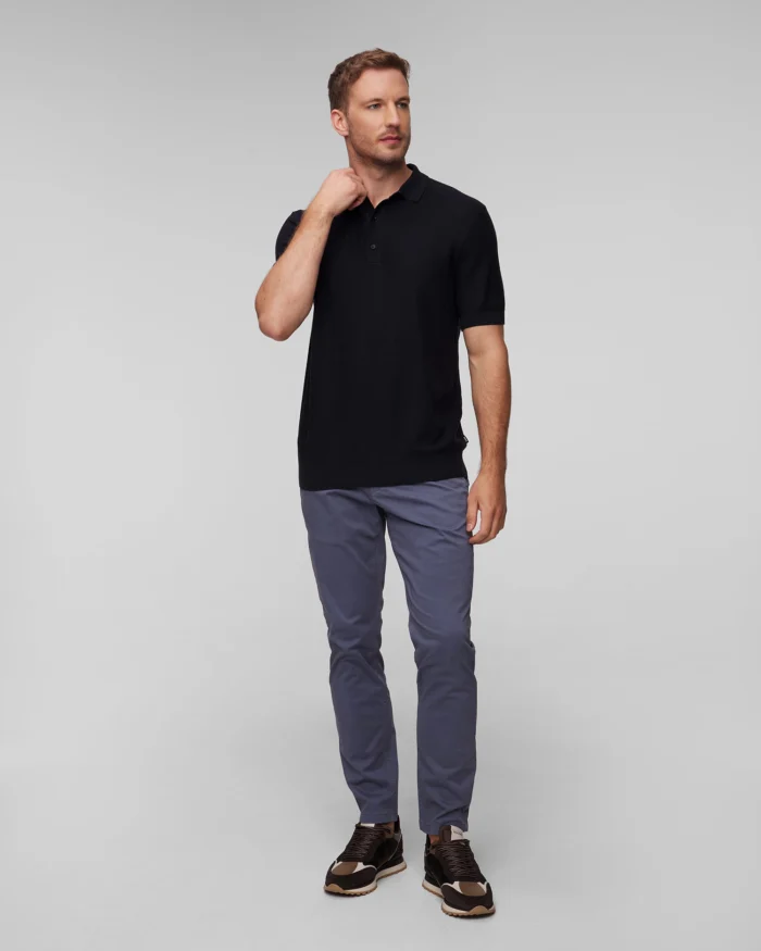 BOSS-Men's navy blue jumper with short sleeves H-Daremo - Image 3