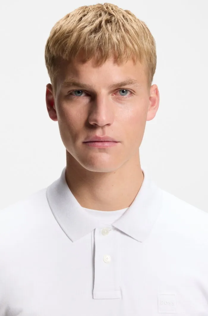 Boss Stretch-cotton slim-fit polo shirt with logo patch - Image 2