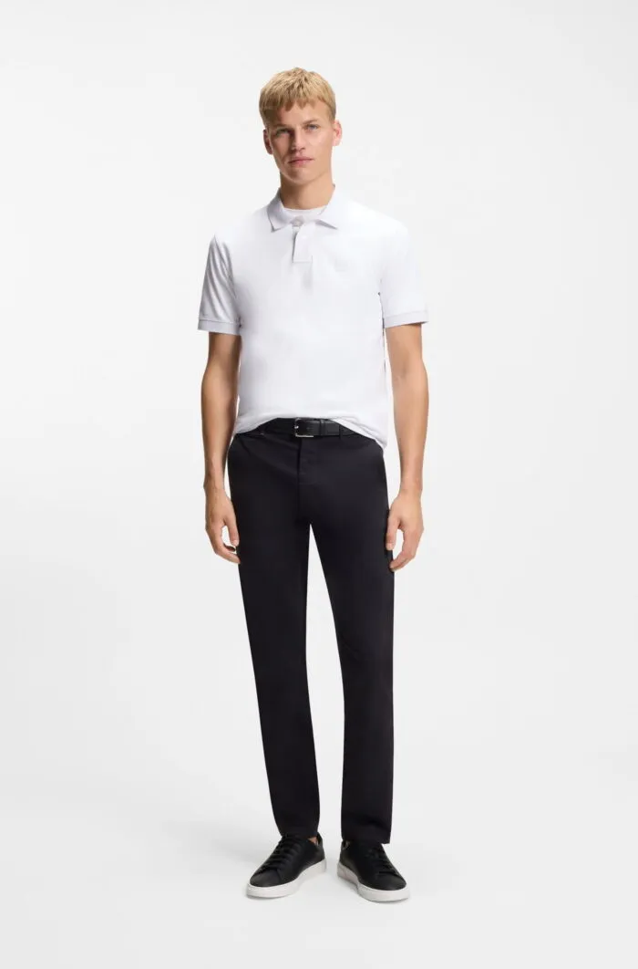 Boss Stretch-cotton slim-fit polo shirt with logo patch - Image 3