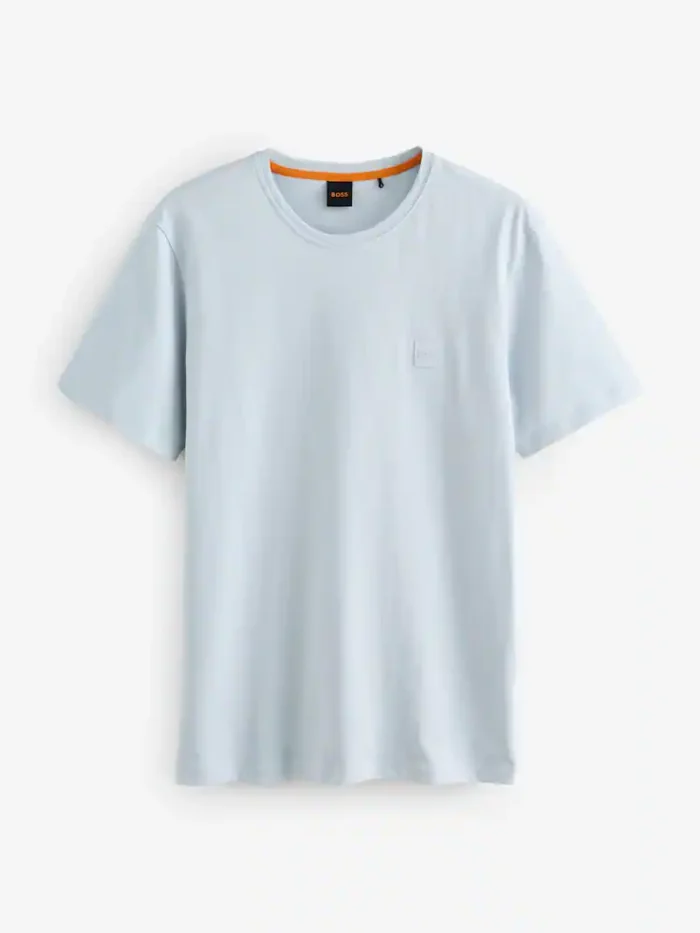 BOSS Light Blue Relaxed Fit Tales Logo T-Shirt - Image 3