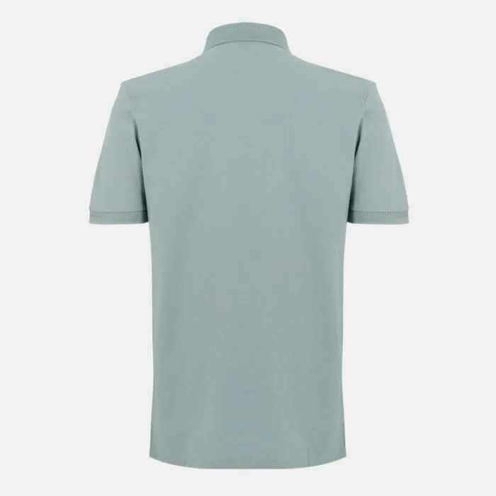 Mens HUGO Deruso Short Sleeve Polo Shirt with Logo Detail and Ribbed Collar - Premium Cotton - Image 4