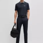Hugo Boss-Stretch-cotton polo shirt with logo detail