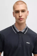 Hugo Boss Boss Stretch-cotton polo shirt with logo detail - Image 3