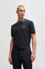 Hugo Boss Boss Stretch-cotton polo shirt with logo detail - Image 2