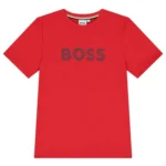 BOSS Boys Red Logo T-Shirt - Junior Couture