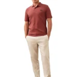 Calvin Klein Stretch Pique Slim Polo in Apple Butter