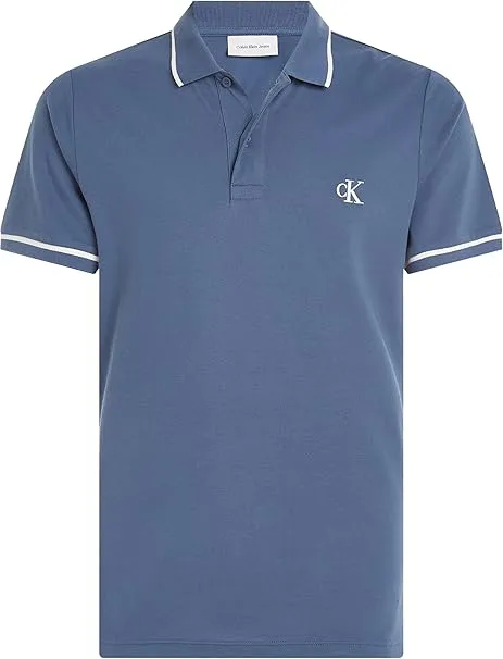 Calvin Klein Mens TIPPING POLO Short-Sleeve Polo Shirts - Image 4