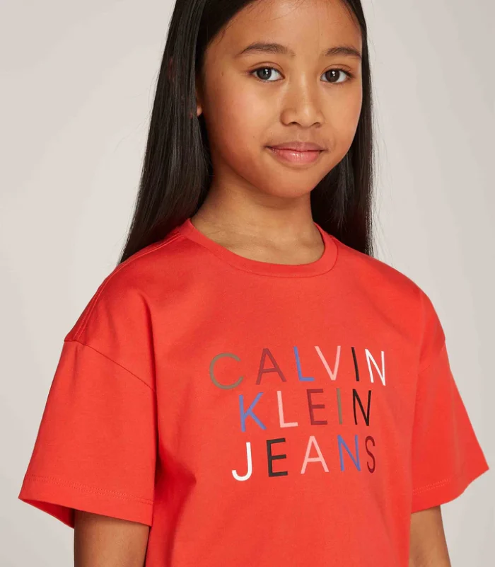 Calvin Klein - Girls' Colour Logo Short Sleeved T-Shirt - Image 5