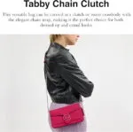 Coach Tabby Chain Clutch, Dragonfruit, Dragonfruit, One Size - Image 4
