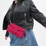 Coach Tabby Chain Clutch, Dragonfruit, Dragonfruit, One Size - Image 3
