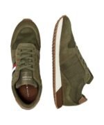 Tommy Hilfiger Olive Suede Runner - Image 2
