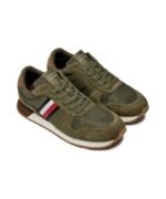 Tommy Hilfiger Olive Suede Runner