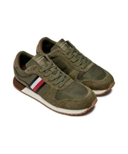 Tommy Hilfiger Olive Suede Runner