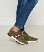 Tommy Hilfiger Olive Suede Runner - Image 3