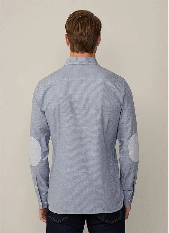 Hackett London -Men's Brushed Puppytooth Shirt - Image 2