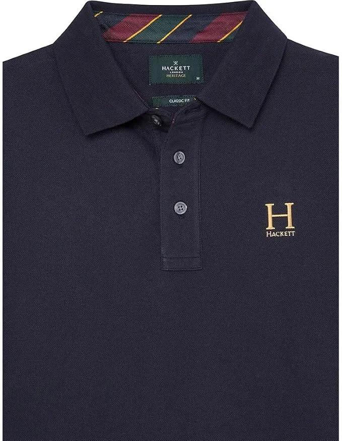 Hackett London-Men's Heritage H Logo Polo Shirt - Image 2