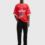 HUGO- Straight jeans with logo