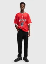 HUGO- Straight jeans with logo