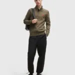 HUGO- GENDO black trousers with elastic waist