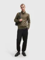 HUGO- GENDO black trousers with elastic waist